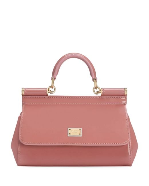 Dolce & Gabbana Pink Small Sicily Top-Handle Bag