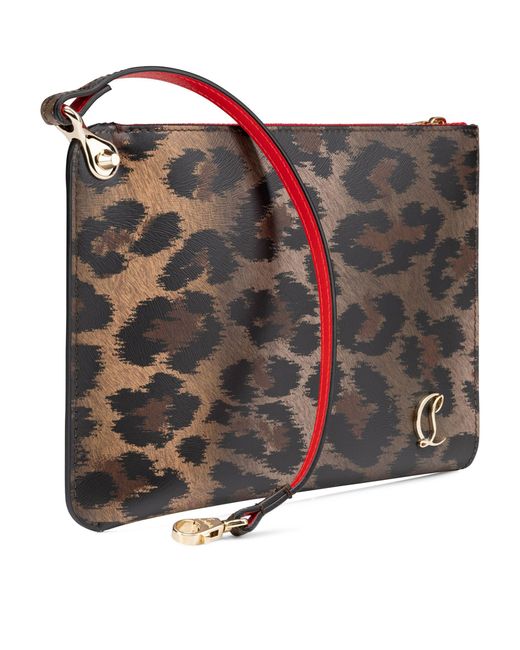 Christian Louboutin Loubila Leopard-Print Pouch Chain Shoulder Bag