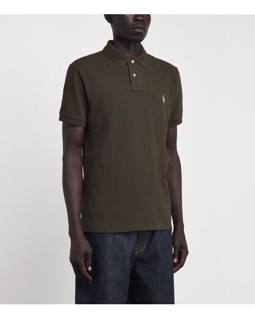 Polo Ralph Lauren Green Cotton Mesh Polo Shirt for men