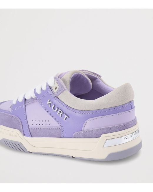 Kurt Geiger Purple Leather Hatton Sneakers