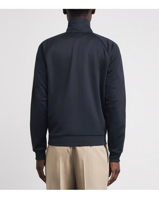 Fred Perry Blue Embroidered Taped Track Jacket