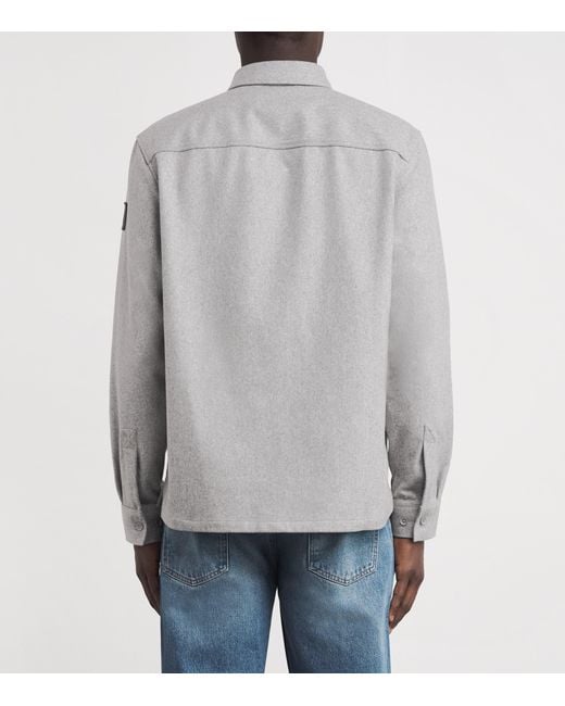 Belstaff Gray Wool-Blend Pointer Shirt for men