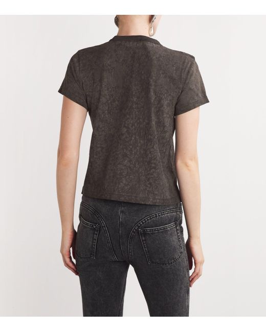 Alexander Wang Gray Splatter Wash Logo T-Shirt