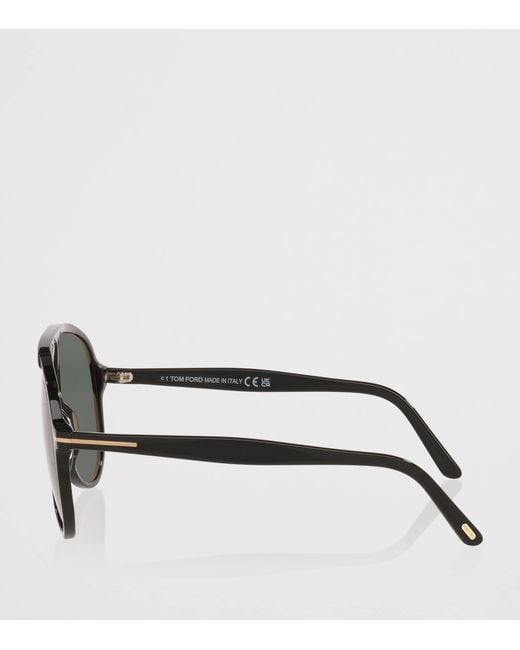 Tom Ford Gray Vladimir Pilot Sunglasses for men