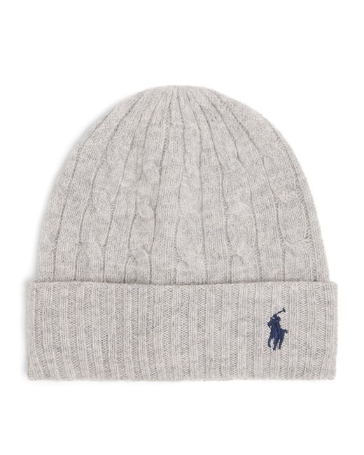 Polo Ralph Lauren Gray Wool-Cashmere Beanie