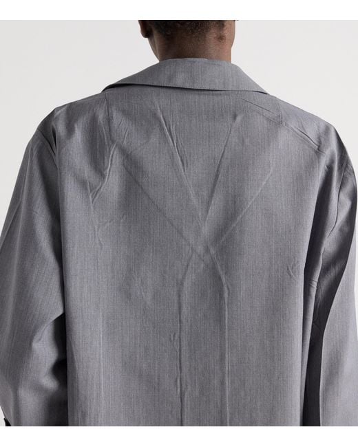 Prada Gray Wool-Mohair Coat