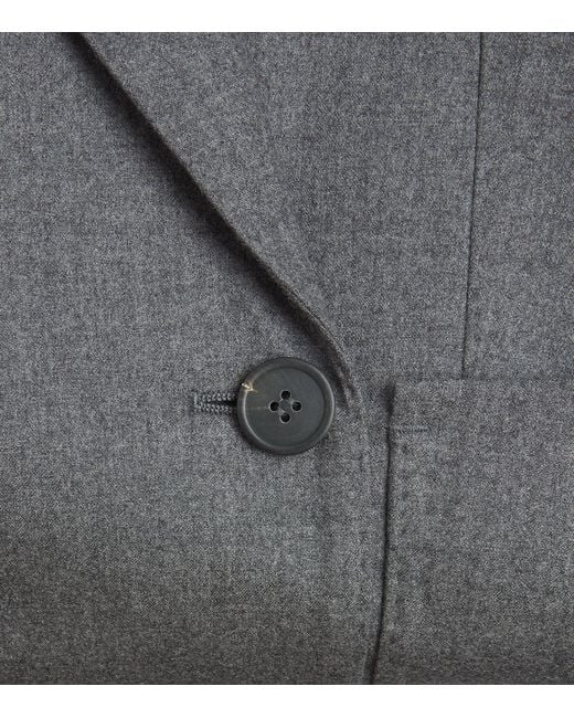 Max Mara Gray Cashmere Double-Breasted Blazer