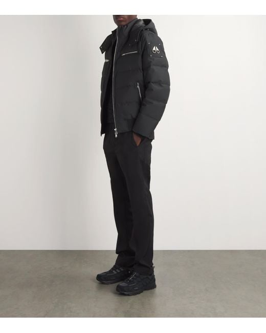 Moose Knuckles Black Down Cloud Bomber Puffer Jacket for men