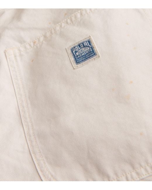 Polo Ralph Lauren White Paint-splatter Cargo Trousers