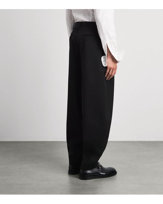 Comme des Garçons Black Wool Pleated Trousers for men