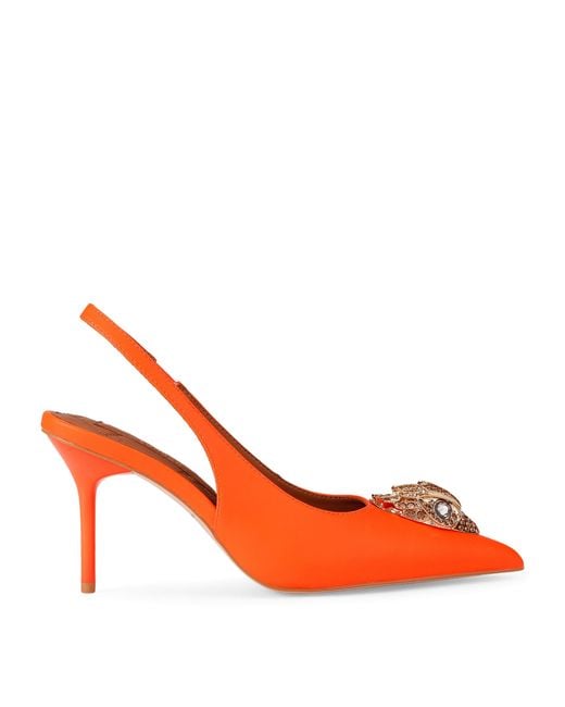 Kurt Geiger Red Leather Eagle Slingback Pumps