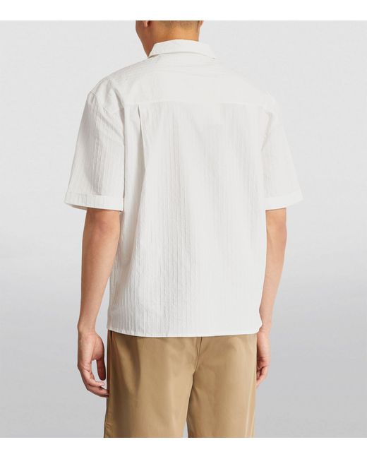 Rohe White Cotton-stretch Short-sleeve Shirt for men