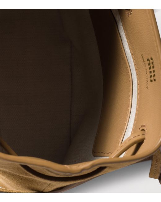 Miu Miu Metallic Suede Logo Pouch
