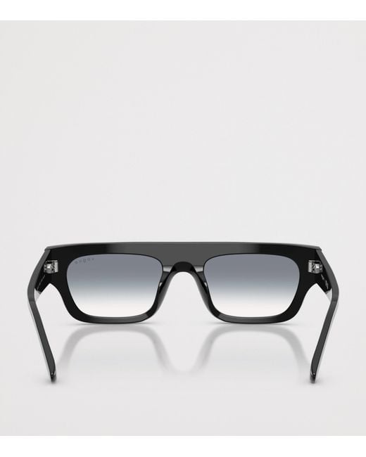 Vogue Black Rectangular Sunglasses