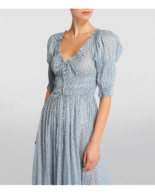 doen blue floral dress Amsale Evening Dress P787M Hunter main image 0