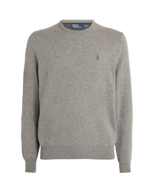 Polo Ralph Lauren Gray Merino Wool Sweater for men