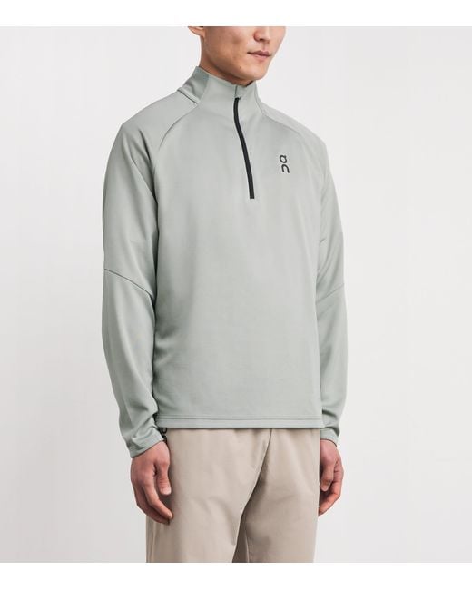 On Shoes Gray Lg-Sleeve Climate Top for men
