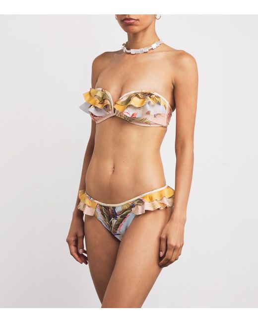Zimmermann Metallic Frill-Trim Ascension Bikini