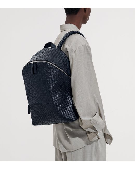 Bottega Veneta Blue Calfskin 1975 Backpack for men