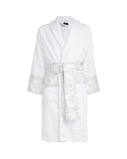 Versace White Baroque Bathrobe