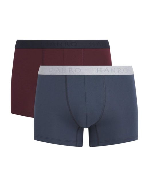 Hanro Blue Stretch-Cotton Essentials Trunks for men