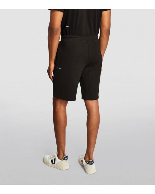 PANGAIA Black Organic Cotton 365 Long Sweatshorts for men