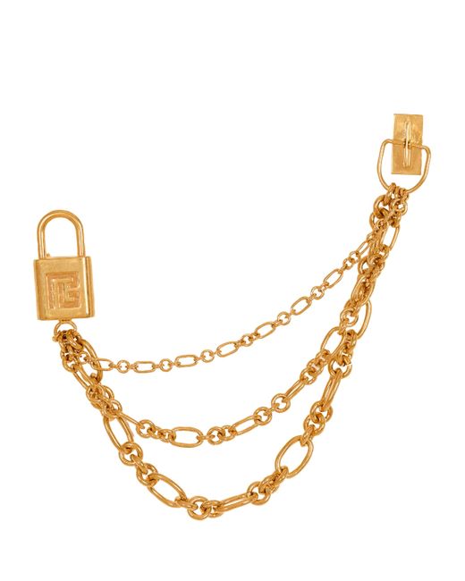 Balmain Metallic Sync Chain Brooch