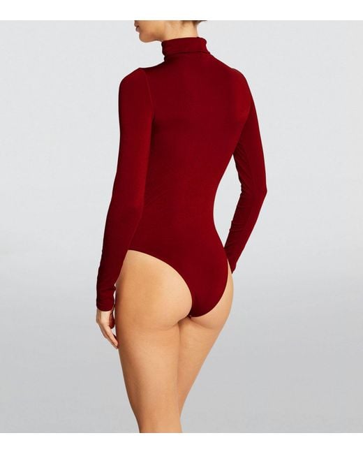 Wolford Red Rollneck Colorado Bodysuit