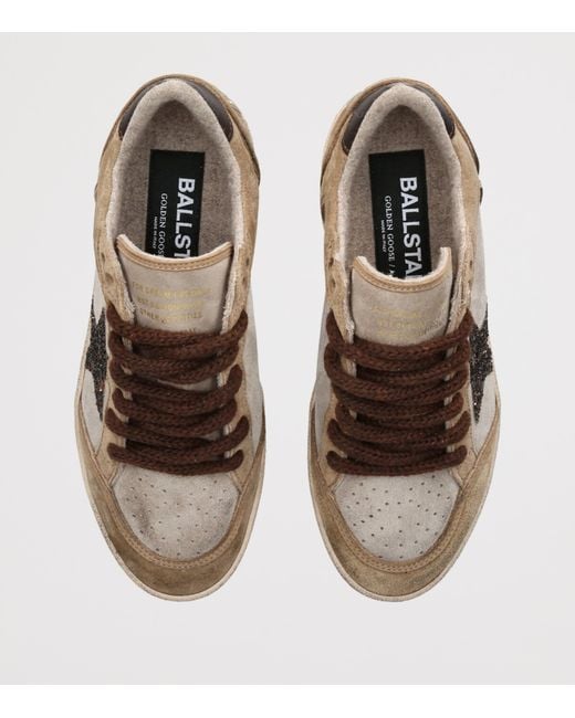 Golden Goose Deluxe Brand Brown Suede Ball Star Sneakers