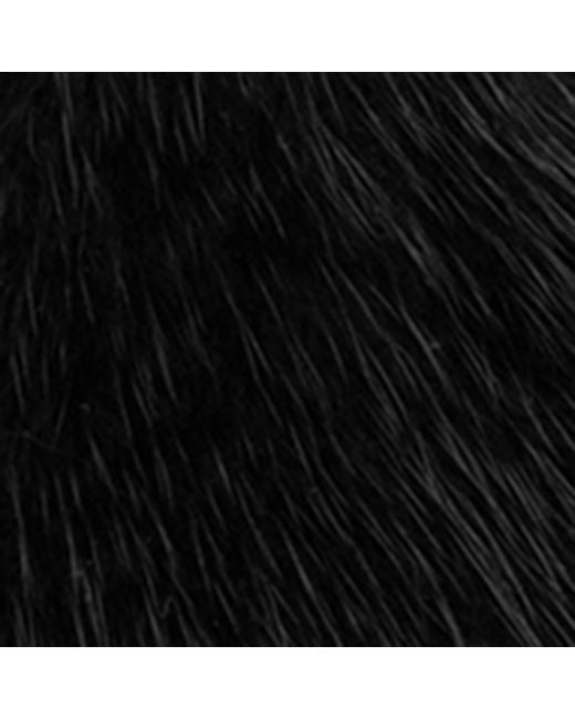 Loewe Black Leather-Fur Lion Tail Key Charm