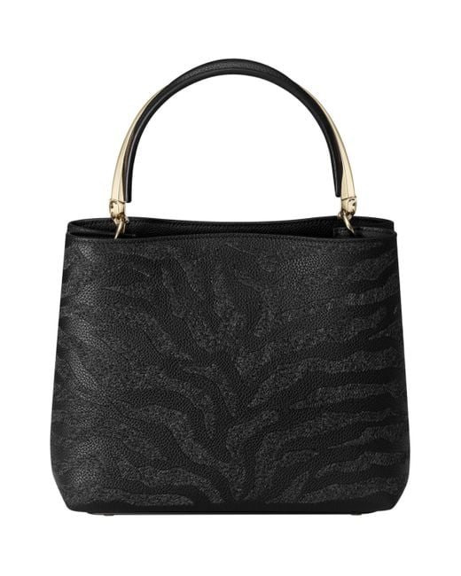 Cartier Black Calfskin Panthère De Top-Handle Bag