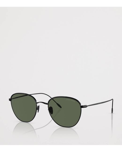 Giorgio Armani Green Rounded Square Sunglasses for men
