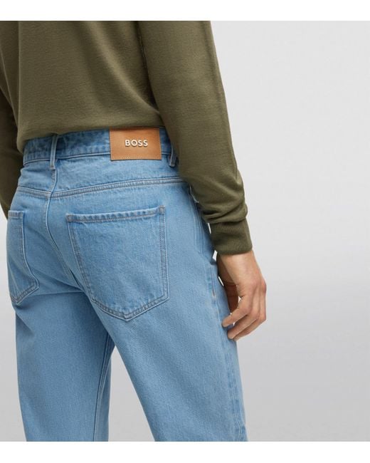 Boss Blue Tapered Jeans for men