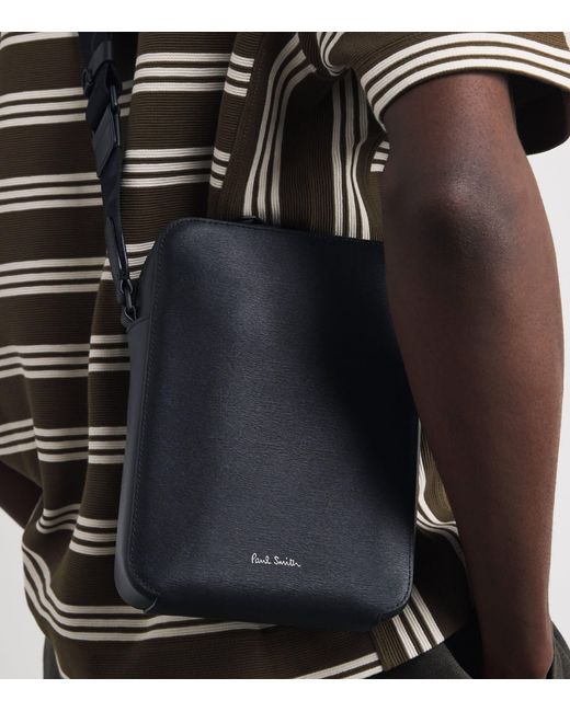 Paul Smith Black Leather Cross-Body Bag for men