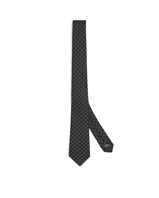 Giorgio Armani White Silk Jacquard Tie for men