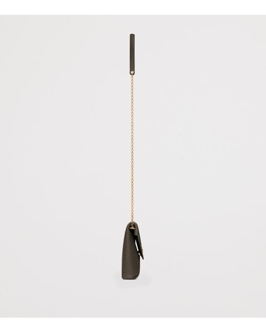 Saint Laurent White Small Cassandre Chain Pouch
