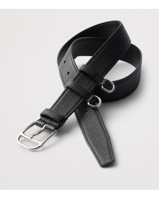 Prada Black Leather Belt for men