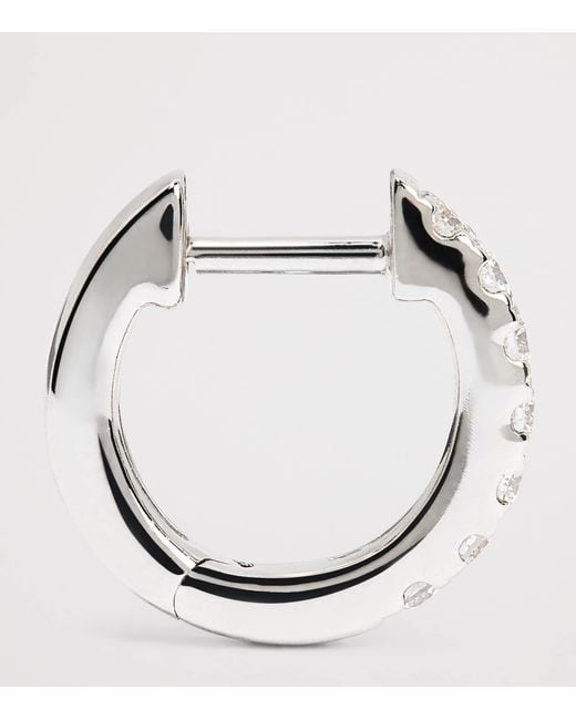 Harrods Metallic And Diamond Huggie Earrings