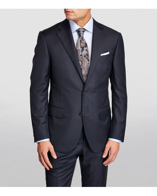 Corneliani Blue Virgin Wool 2-Piece Suit for men