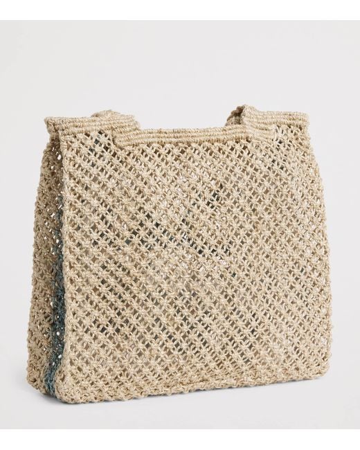 The Jacksons Blue Jute Ciao Bella Tote Bag