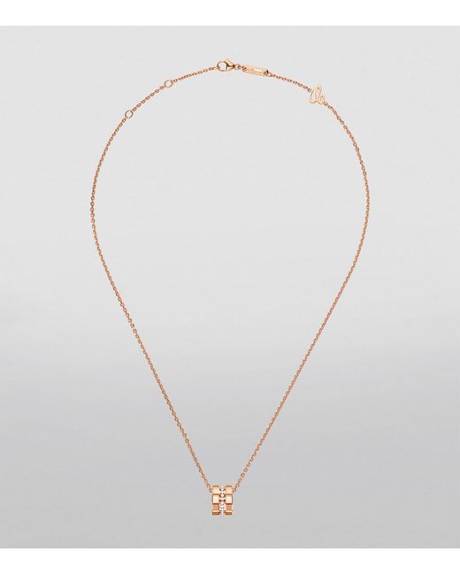 Chopard Metallic And Diamond Ice Cube Necklace