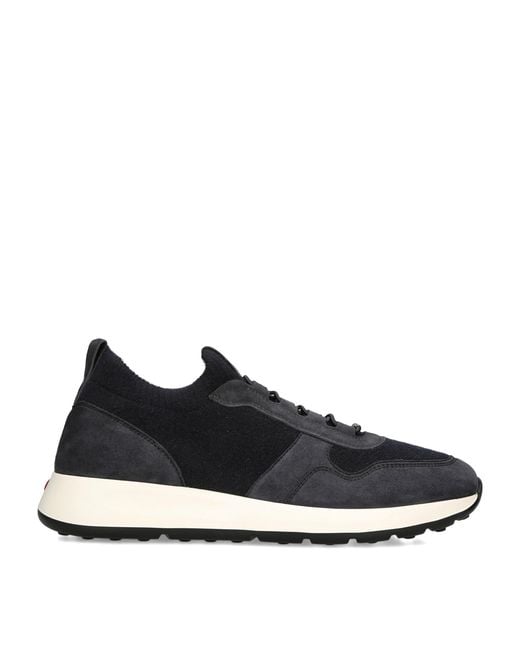 Tod's Black Suede-Knit Sportivo 79K Sneakers for men