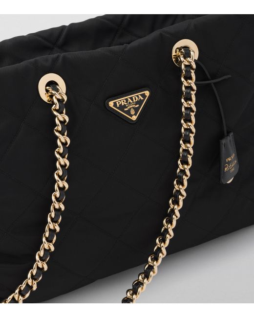Prada nylon chain tote bag hotsell