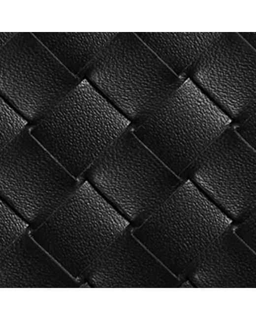 Bottega Veneta Black Leather Intrecciato Card Holder for men