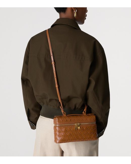 Bottega Veneta Brown Leather Bang Bang Vanity Case Bag