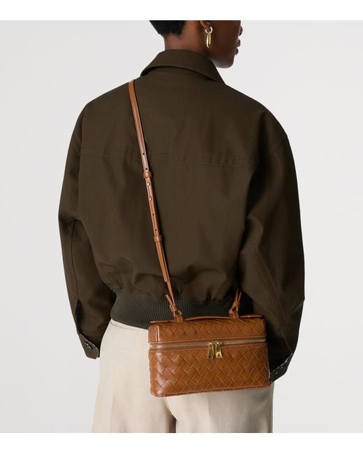 Bottega Veneta Brown Leather Bang Bang Vanity Case Bag