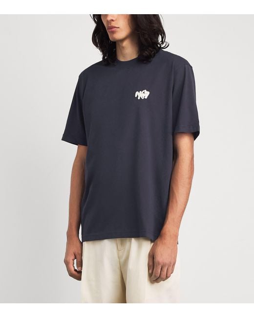 NN07 Blue Pima Cotton Adam T-Shirt for men