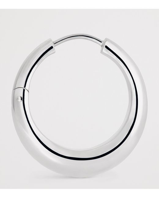 LIE STUDIO White Sterling The Andrea Hoop Earrings