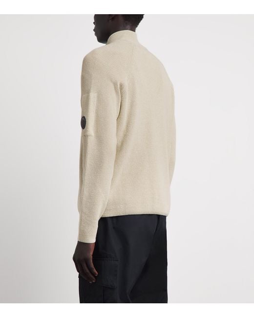 C P Company Natural Knit Zip-Up Cardigan for men