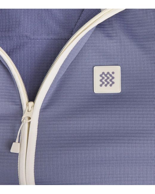 Manors Blue Fleece Hybrid Golf Jacket for men